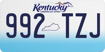 KY license plate 992TZJ