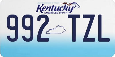 KY license plate 992TZL
