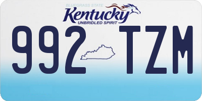 KY license plate 992TZM