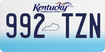 KY license plate 992TZN