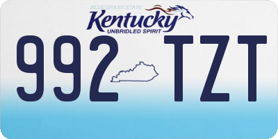 KY license plate 992TZT