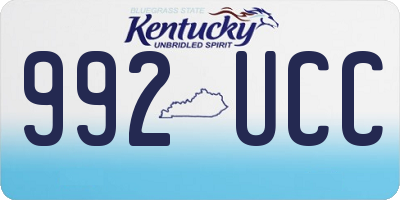 KY license plate 992UCC