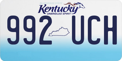 KY license plate 992UCH