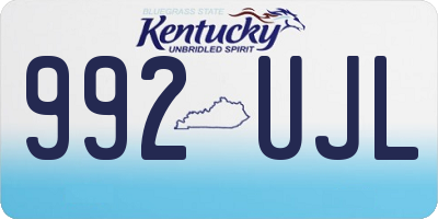 KY license plate 992UJL