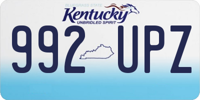 KY license plate 992UPZ