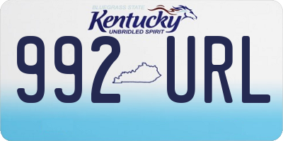 KY license plate 992URL