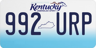 KY license plate 992URP