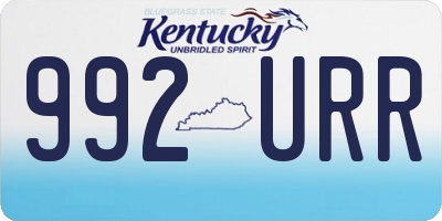 KY license plate 992URR