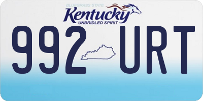 KY license plate 992URT