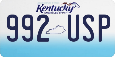 KY license plate 992USP