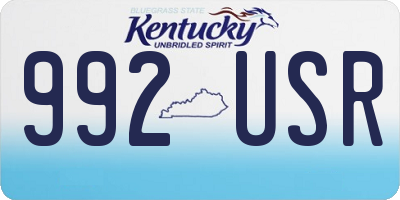 KY license plate 992USR
