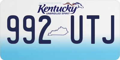 KY license plate 992UTJ