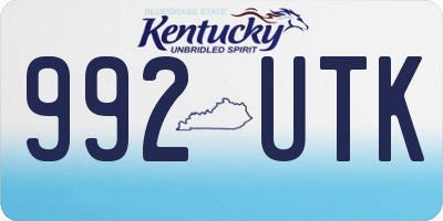 KY license plate 992UTK