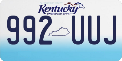 KY license plate 992UUJ