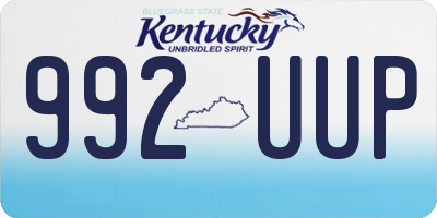 KY license plate 992UUP