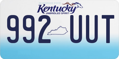 KY license plate 992UUT