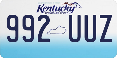 KY license plate 992UUZ