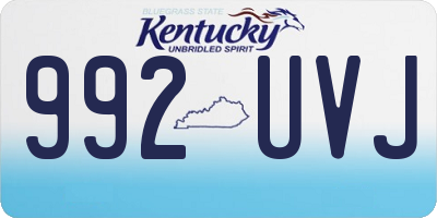 KY license plate 992UVJ