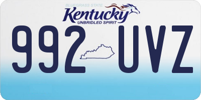 KY license plate 992UVZ