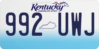 KY license plate 992UWJ