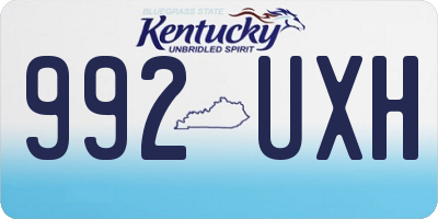 KY license plate 992UXH