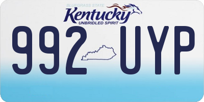 KY license plate 992UYP