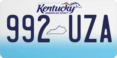 KY license plate 992UZA
