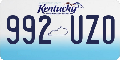 KY license plate 992UZO