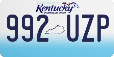 KY license plate 992UZP
