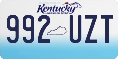 KY license plate 992UZT