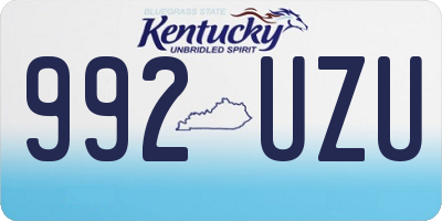 KY license plate 992UZU