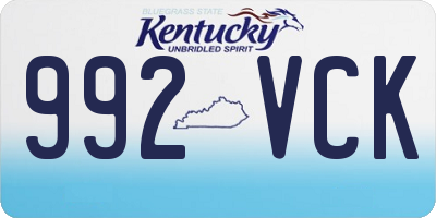 KY license plate 992VCK