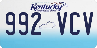 KY license plate 992VCV