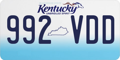 KY license plate 992VDD
