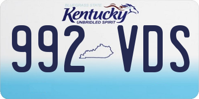 KY license plate 992VDS