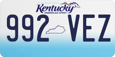 KY license plate 992VEZ