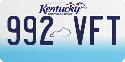 KY license plate 992VFT