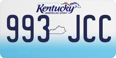 KY license plate 993JCC