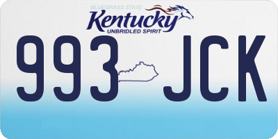 KY license plate 993JCK
