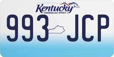 KY license plate 993JCP