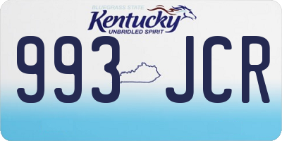 KY license plate 993JCR