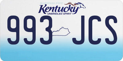 KY license plate 993JCS