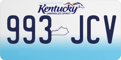KY license plate 993JCV