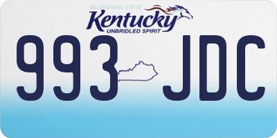 KY license plate 993JDC