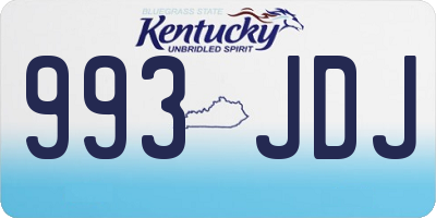 KY license plate 993JDJ