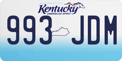 KY license plate 993JDM