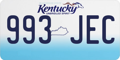 KY license plate 993JEC