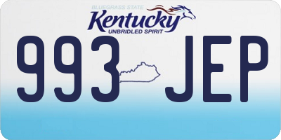 KY license plate 993JEP