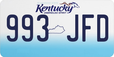 KY license plate 993JFD