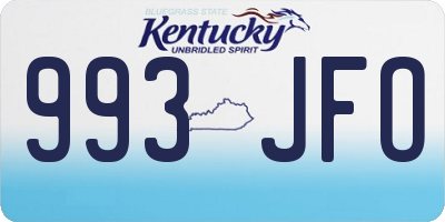 KY license plate 993JFO